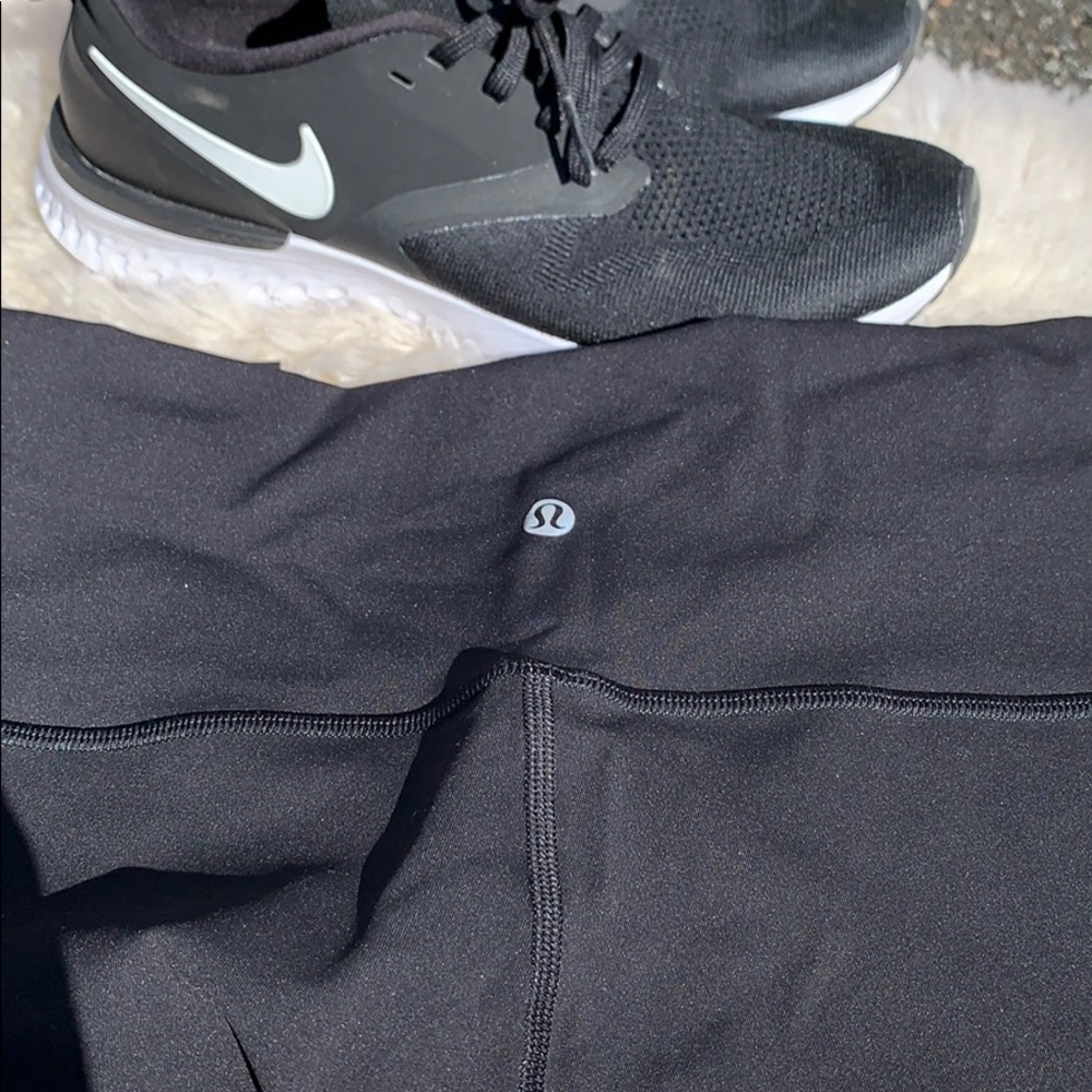 NWT Lululemon Wonder Under Black leggings sz 12